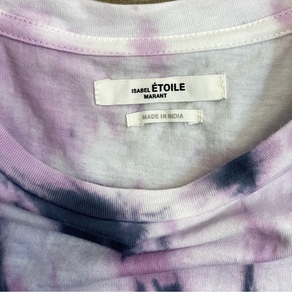 Isabel Marant Etoile Slow Down Zewel White & Purple Tie Dye Tee - Picture 6 of 11